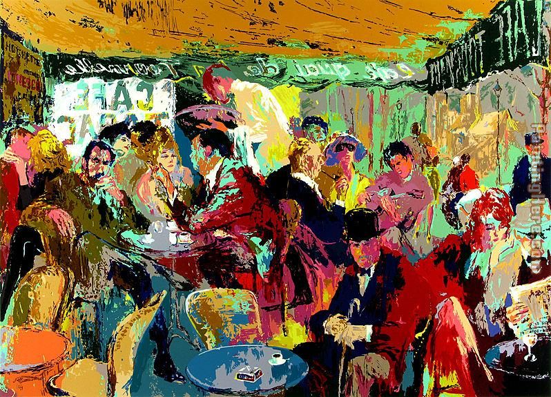 Cafe Rive Gauche painting - Leroy Neiman Cafe Rive Gauche art painting